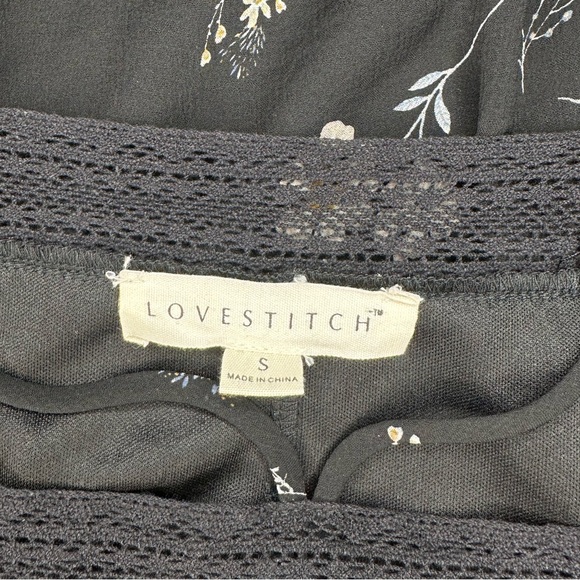 Love Stitch Floral Off-the-Shoulder Top - Size Small - Picture 4 of 6
